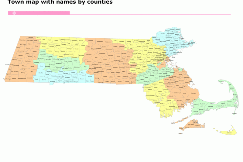 Printable Map Of Massachusetts Towns