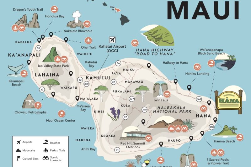 Printable Tourist Map Of Maui