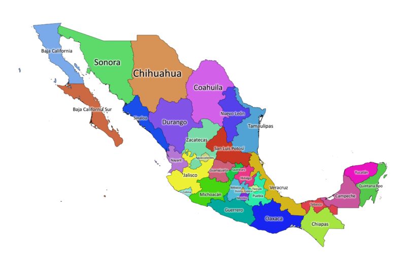 Printable Map Of Mexico