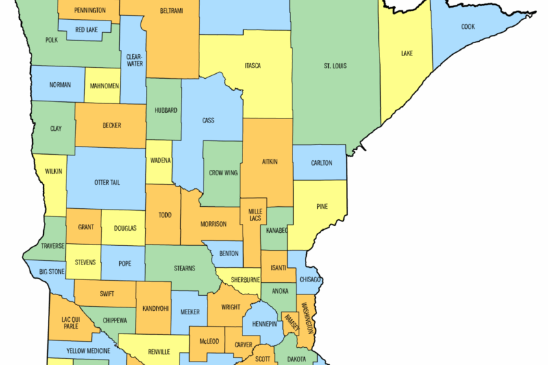 Minnesota County Map Printable