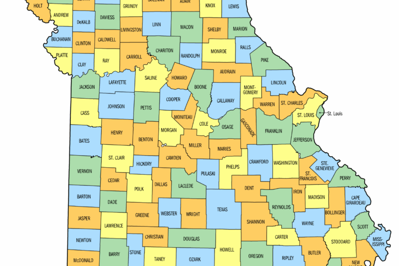 Printable Missouri County Map