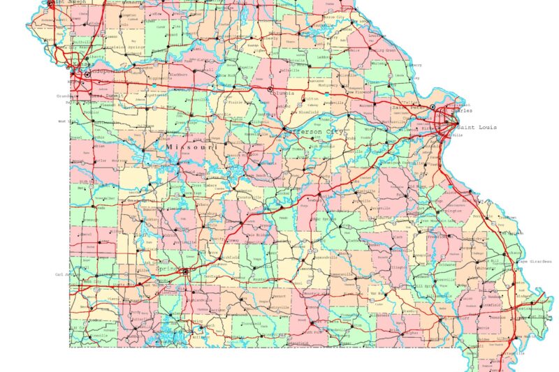 Printable Map Of Missouri