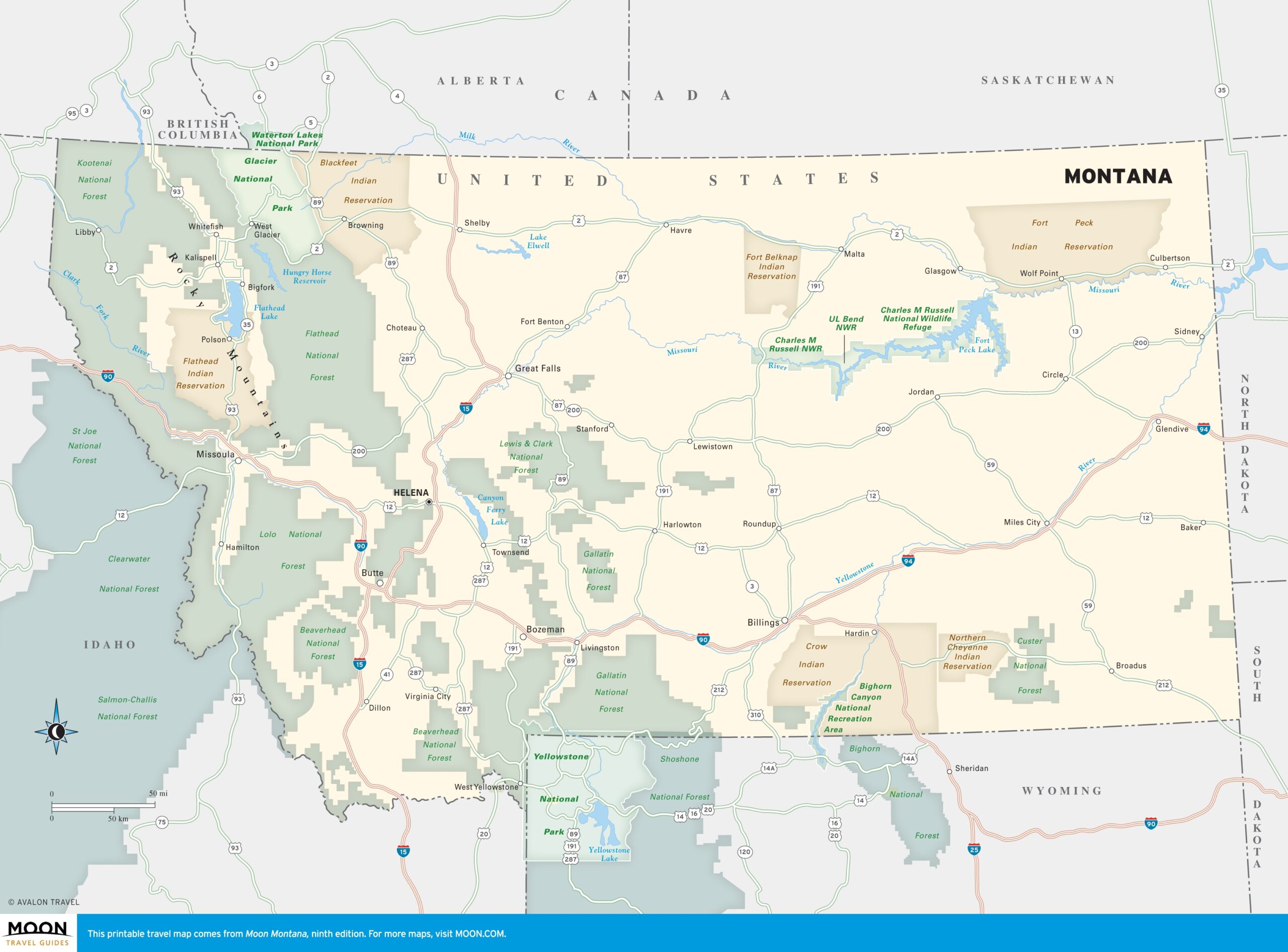 Montana Printable Map