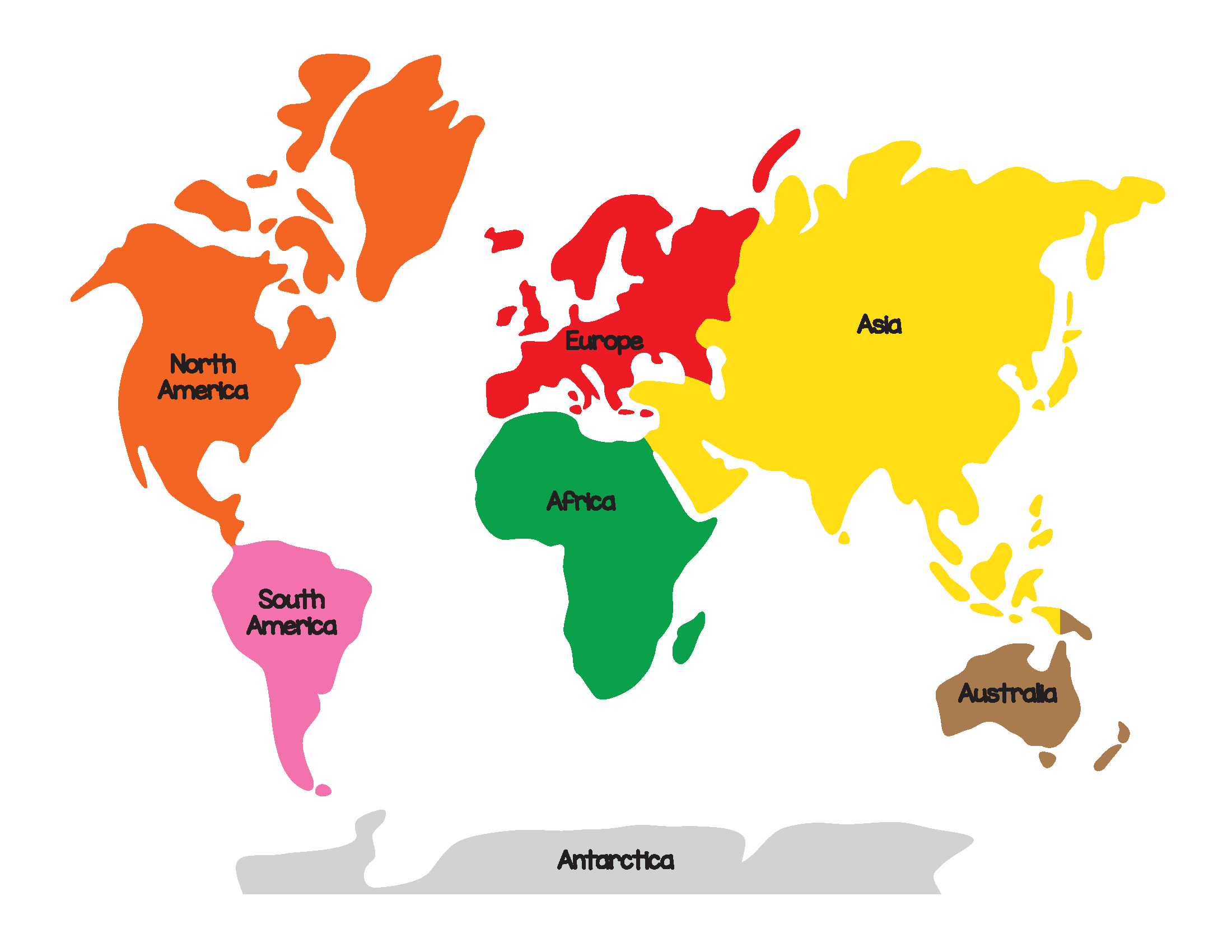 Printable Continent Maps