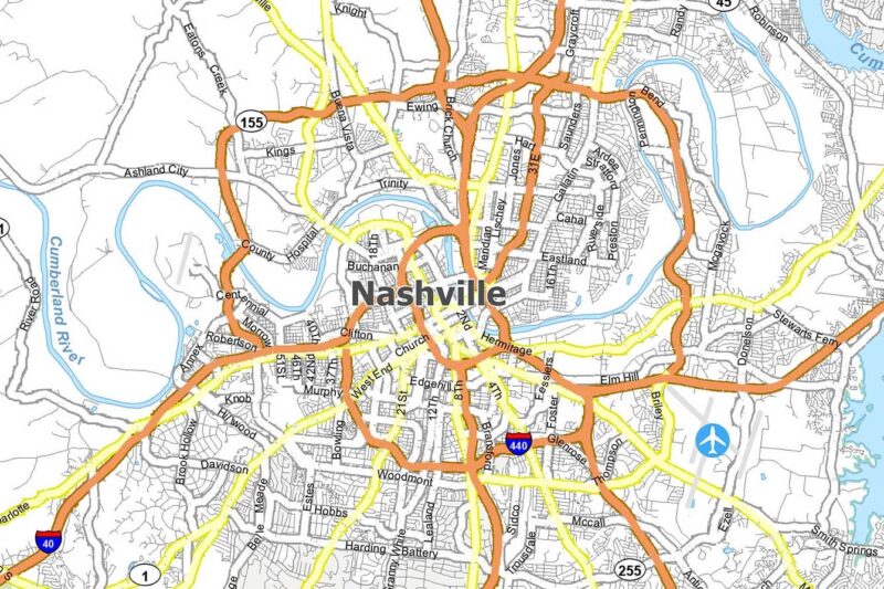 Nashville Map Printable