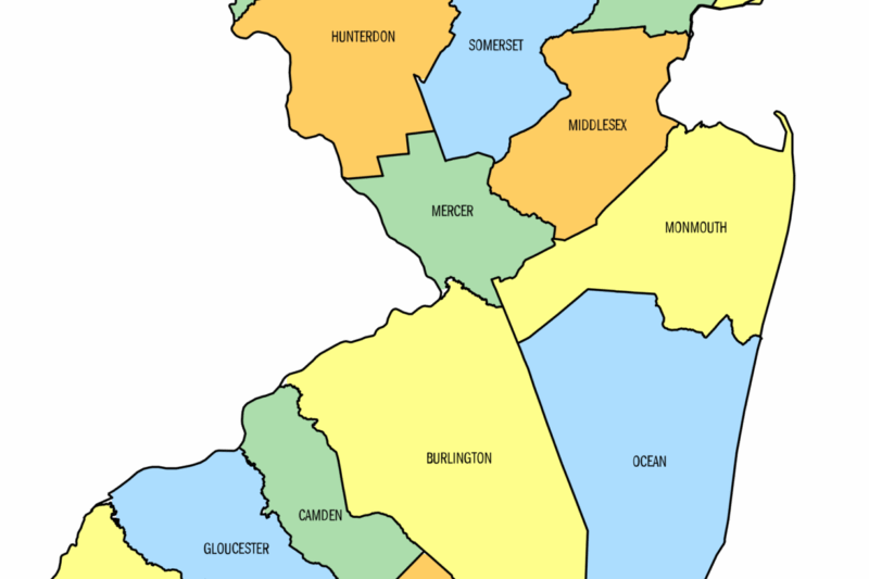 Nj County Map Printable