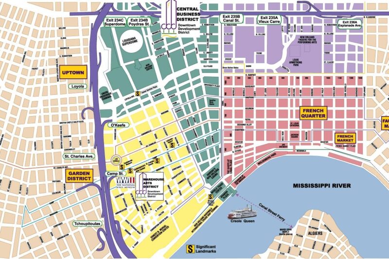 New Orleans Printable Map