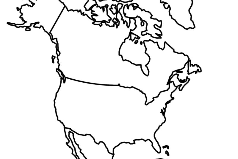 Blank North America Map Printable