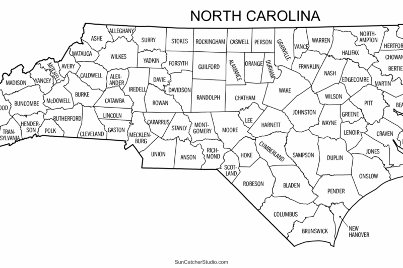 Printable Nc Map