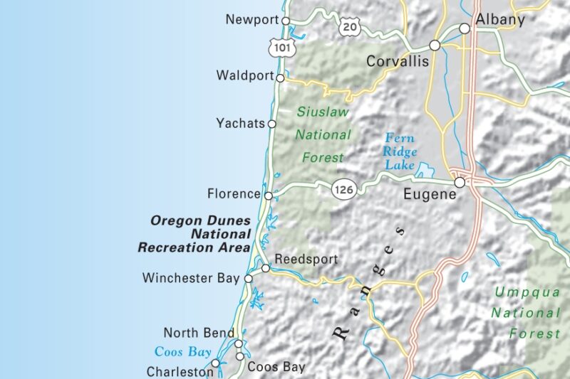 Printable Map Of Oregon Coast
