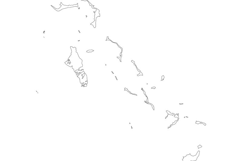 Free Blank Printable Map Of Bahamas