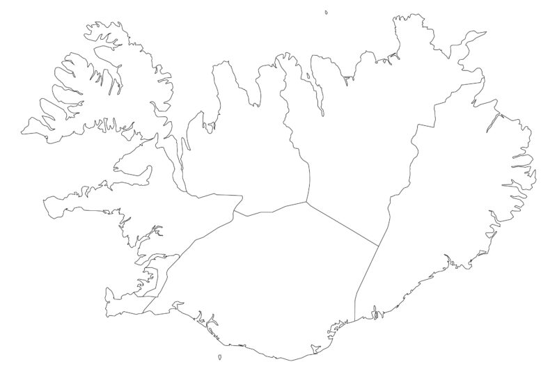 Blank Iceland Map Free Printable