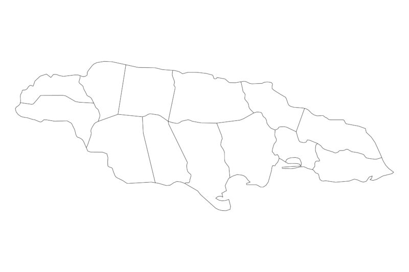 Free Printable Blank Map Of Jamaica