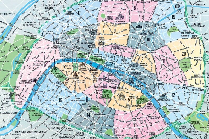 Printable Map Paris