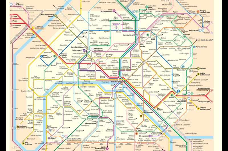 Printable Metro Map Of Paris