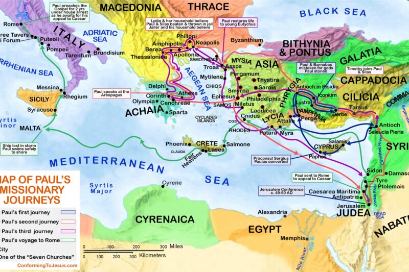 Paul’s Missionary Journey Map Printable