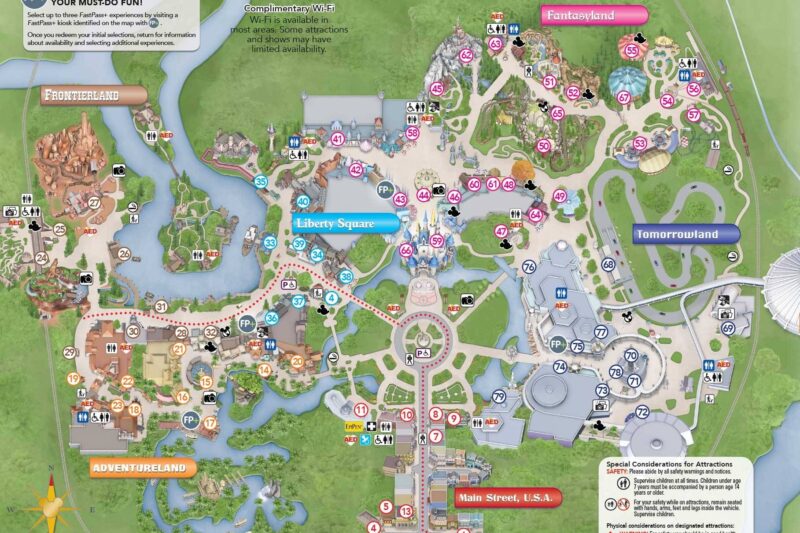 Magic Kingdom Printable Map