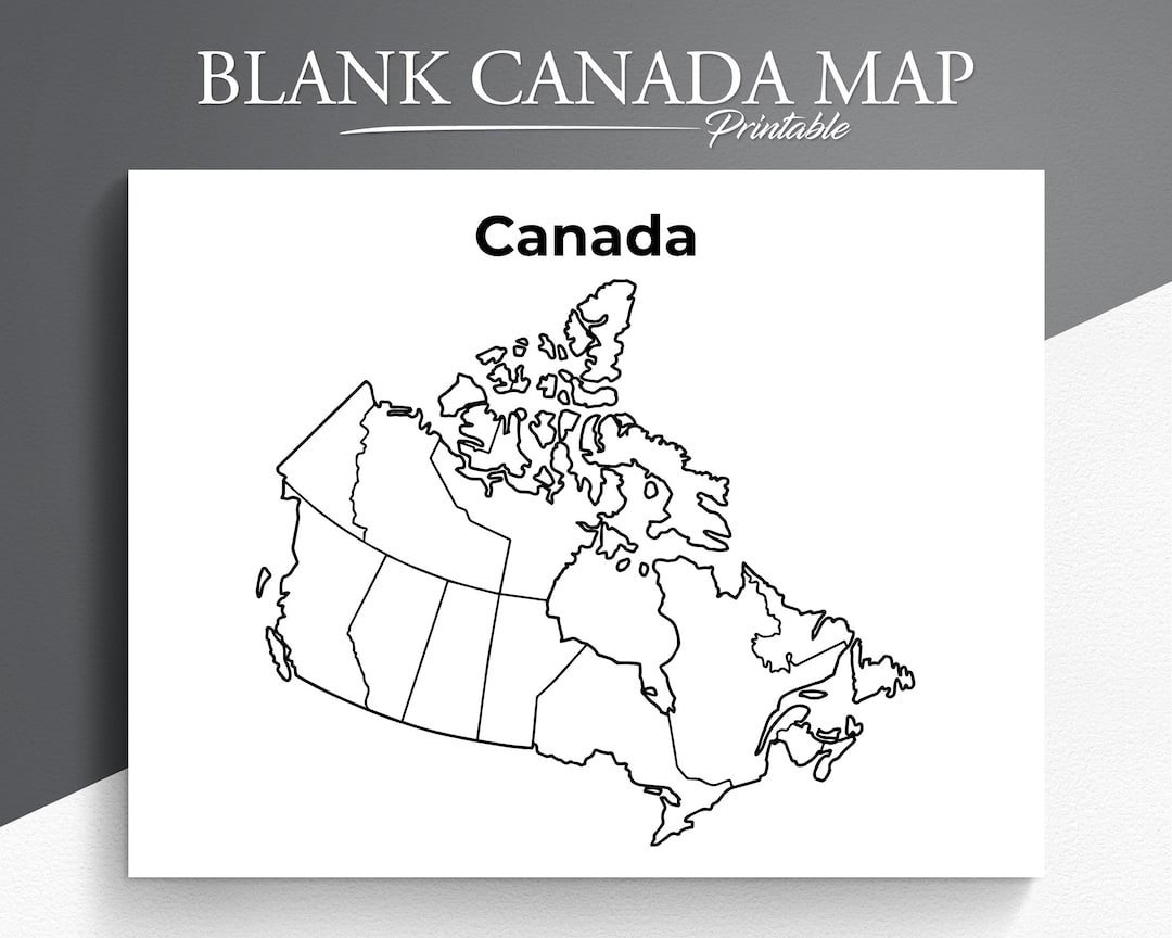 Free Printable Blank Canada Map