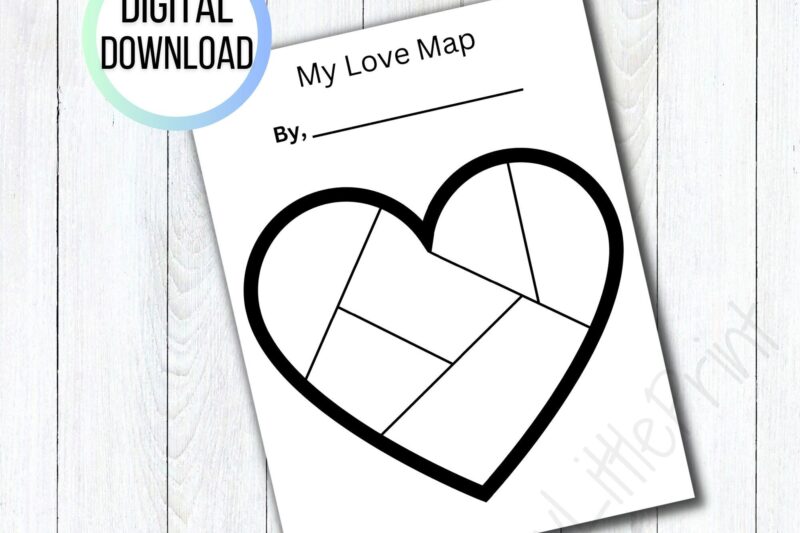 Heart Map Template Free Printable