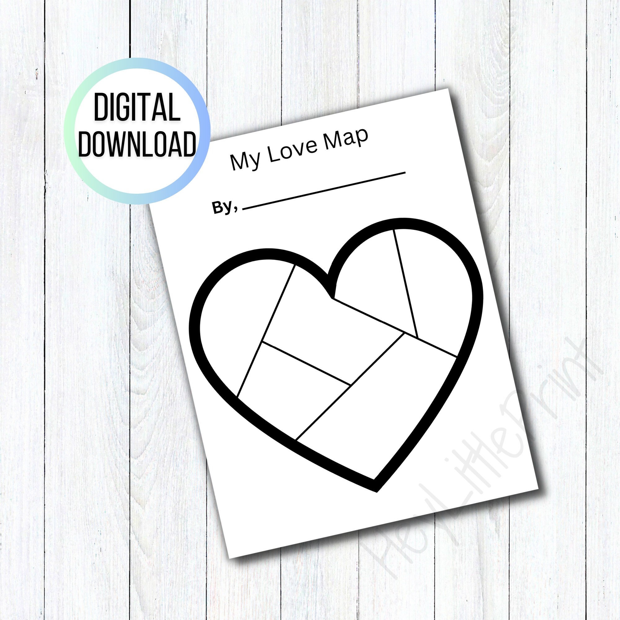 Printable Heart Map My Heart Map School Activity Homeschool Valentines Worksheet Valentines Activity Kids Heart Map Worksheet Etsy