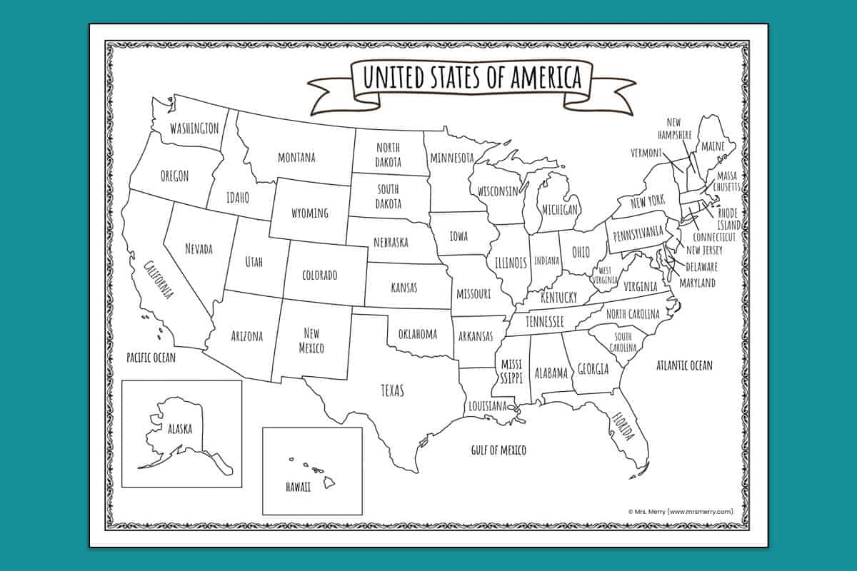 Printable Us Map Free