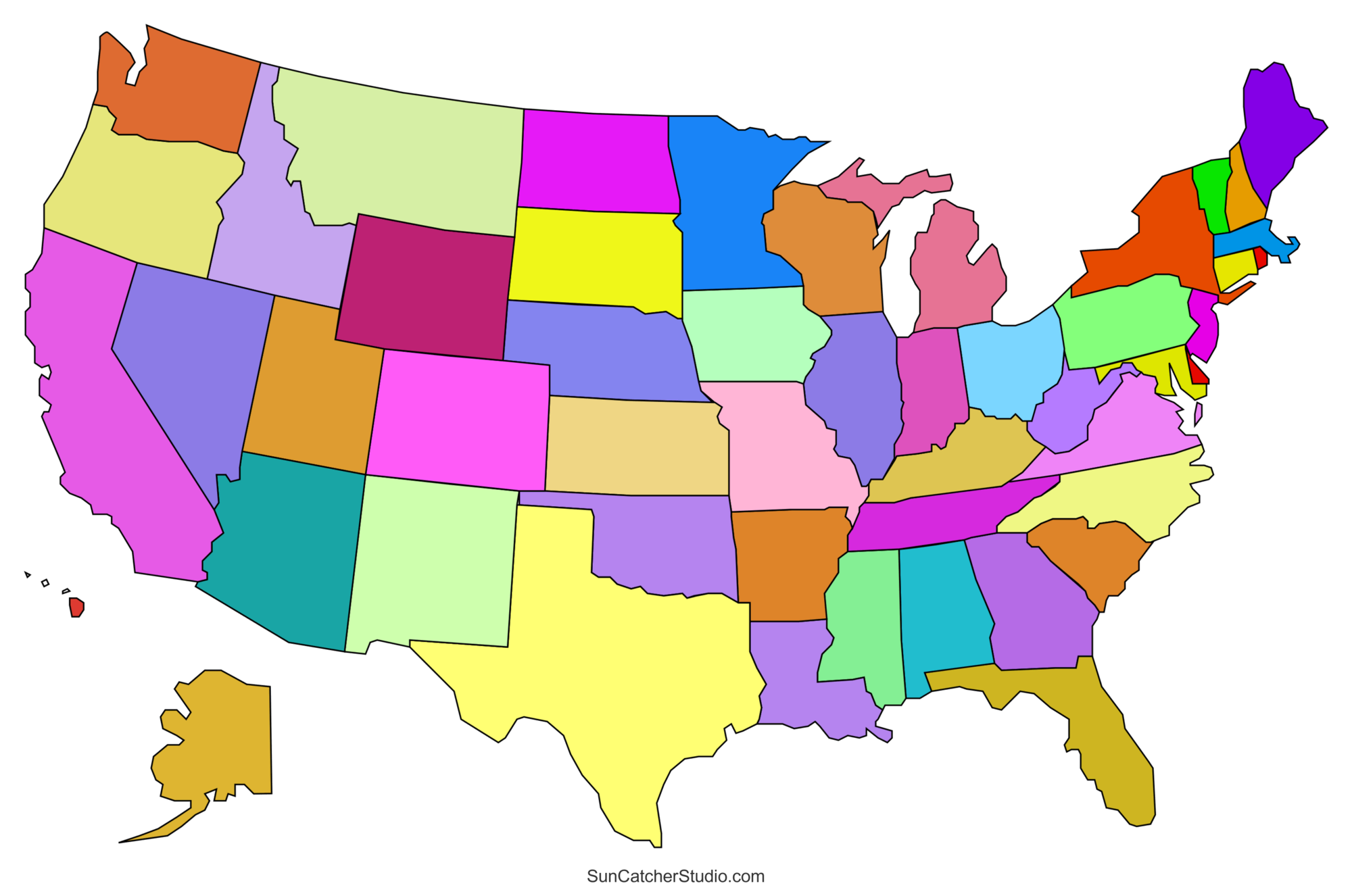 Us Map Blank Printable Free