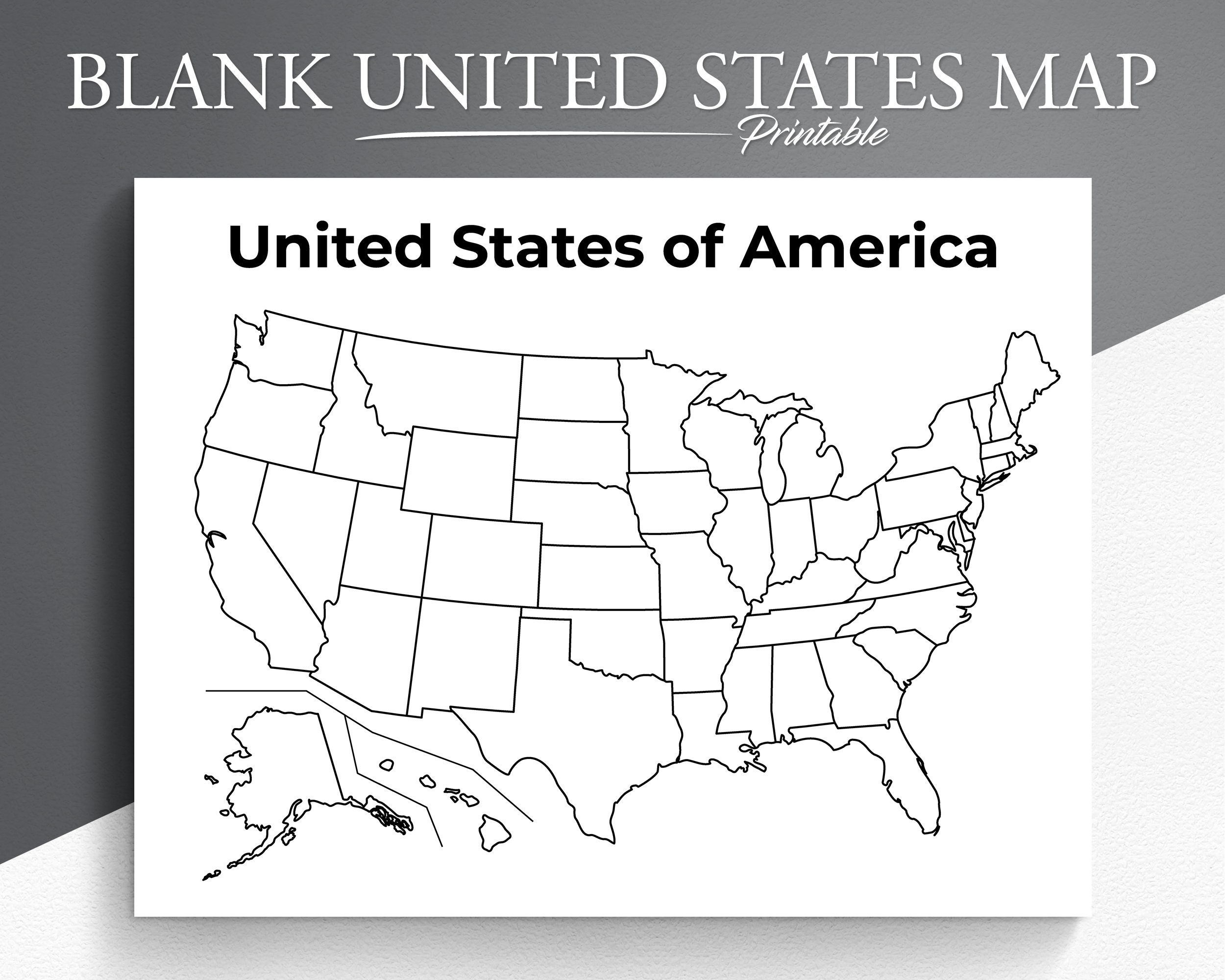 Blank Free Printable Usa Map