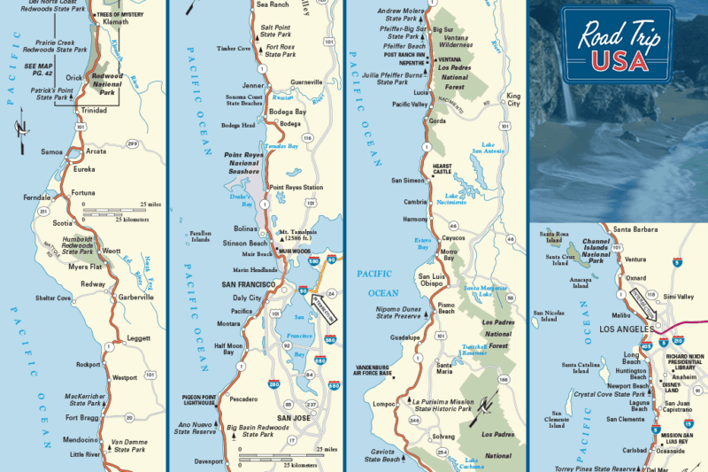 Printable Pacific Coast Highway Map
