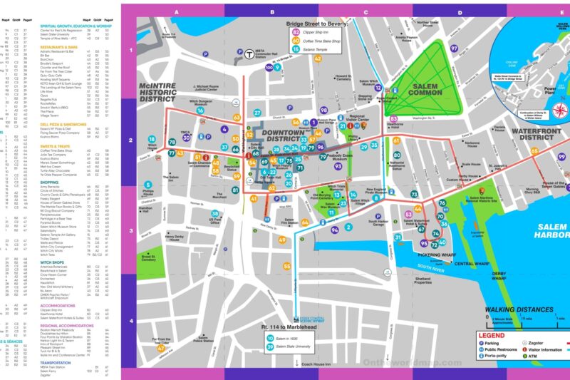 Printable Map Of Salem Ma
