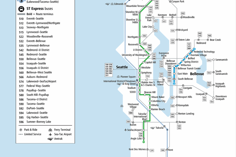 Printable Seattle Light Rail Map