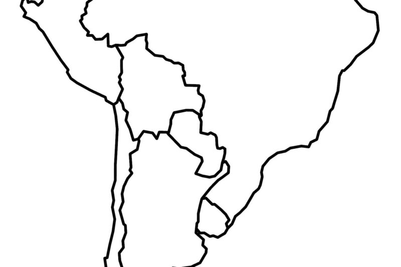 Printable Blank Map Of South America