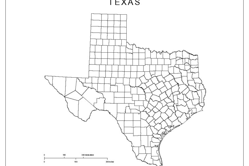 Free Printable Blank Map Of Texas