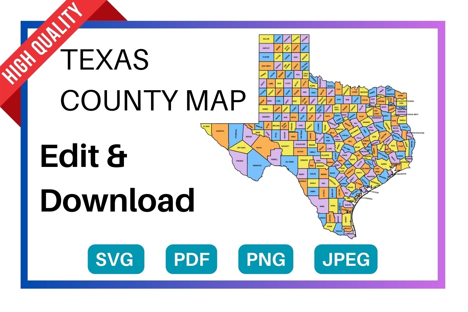Printable State Of Texas Map