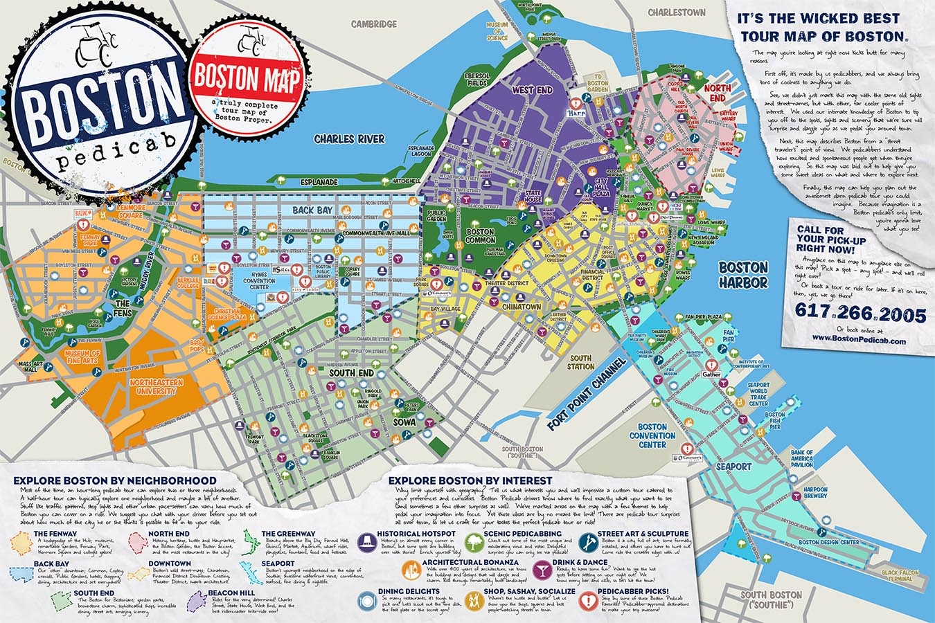 The Absolute BEST Tour Map Of Boston Period Boston Pedicab 