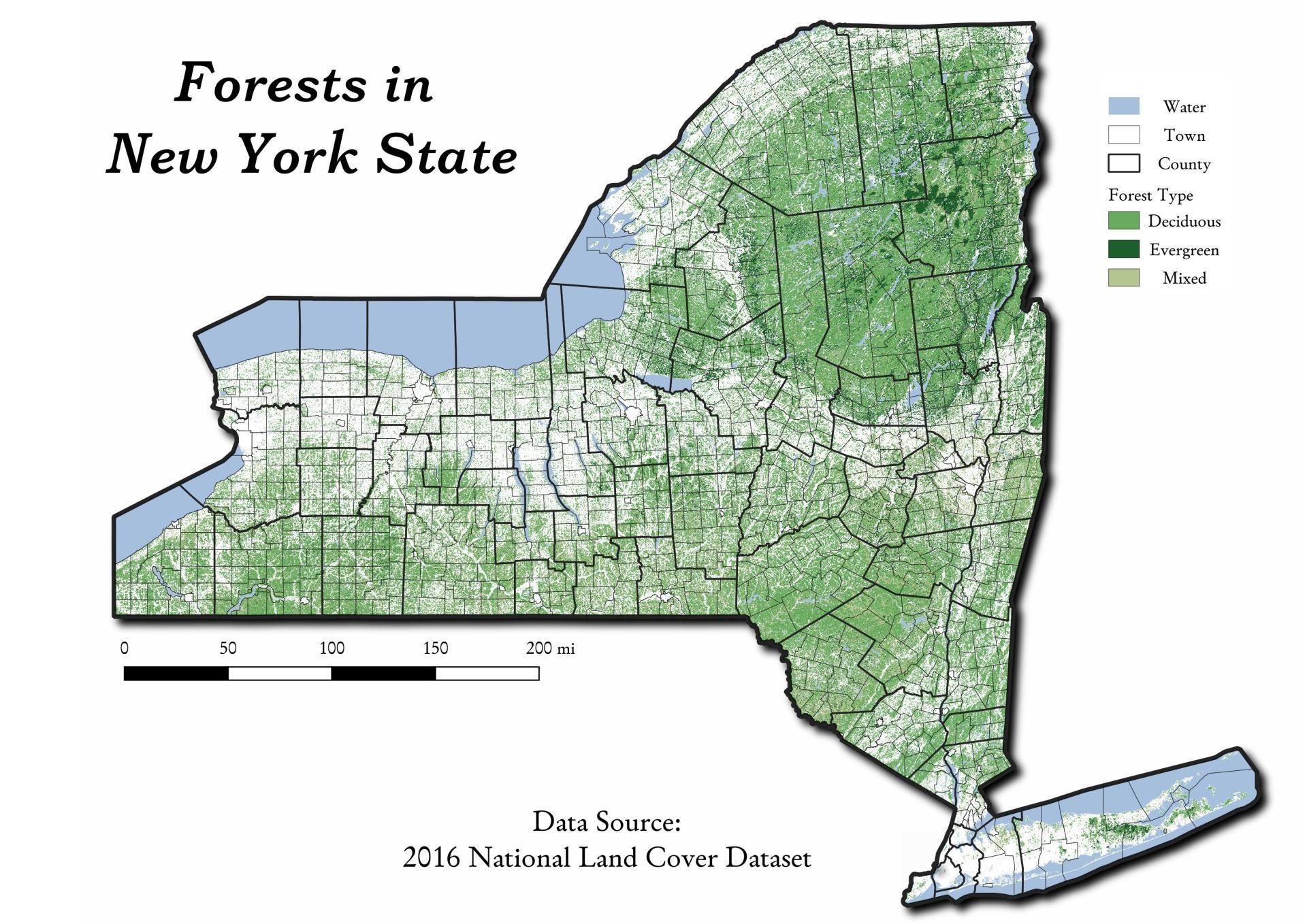 Printable Map Of New York State