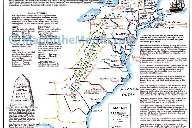 Map Of 13 Original Colonies Printable