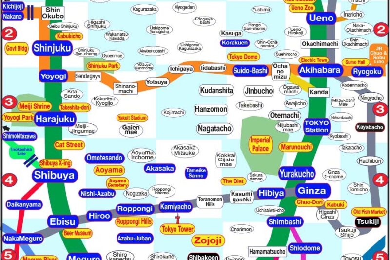 Printable Map Of Tokyo Attractions