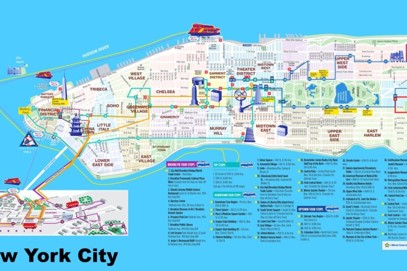 New York Sightseeing Map Printable