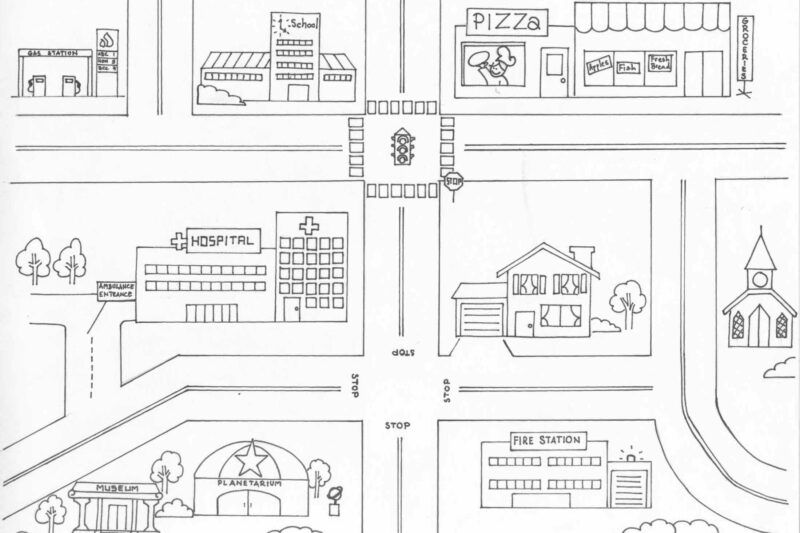 Printable Blank Neighborhood Map Template