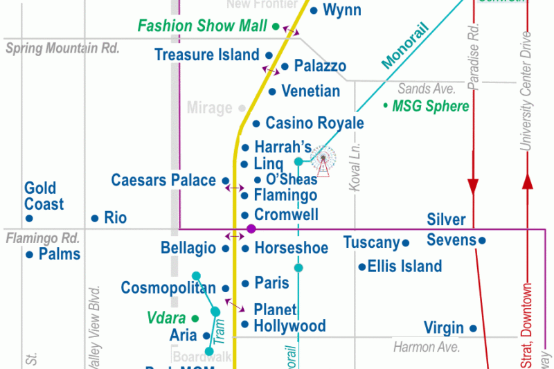 Las Vegas Strip Map Printable