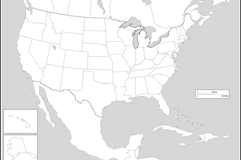 Printable Blank Map Of United States