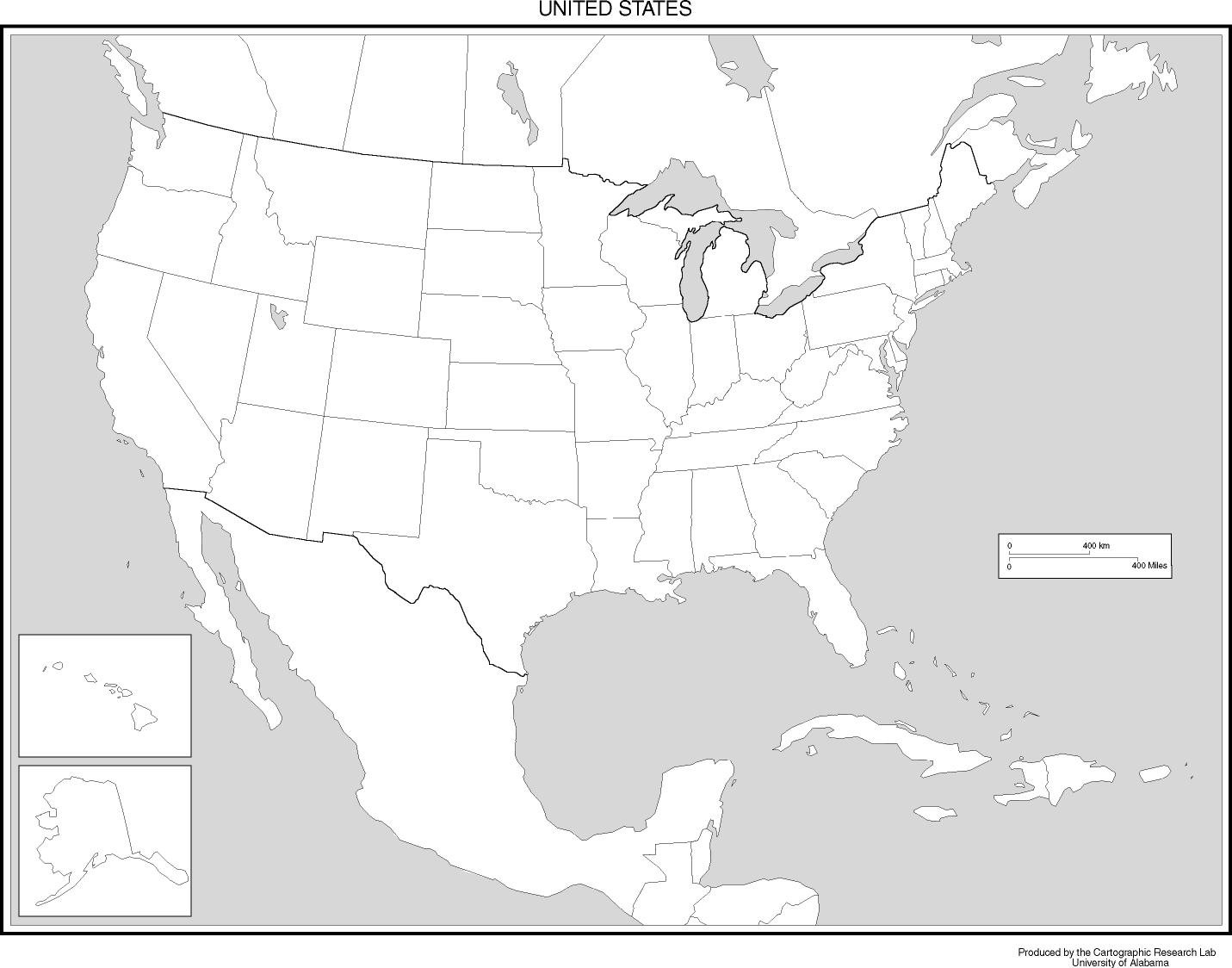 Printable Blank Map Of The Usa