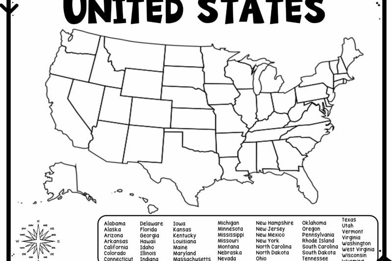 Us State Map Quiz Printable