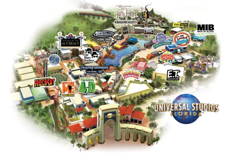 Universal Studios Map Printable