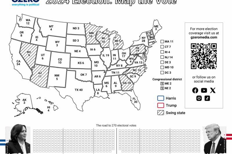 Blank Electoral Map Printable
