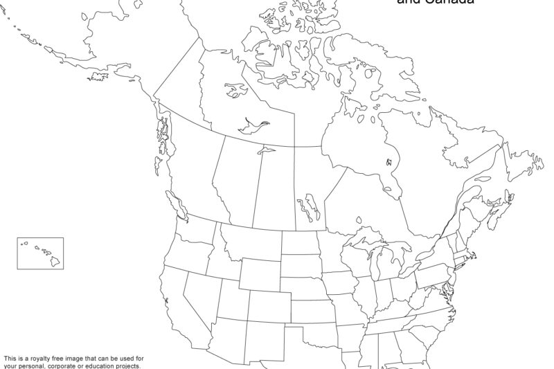 Printable Blank Map Of The Usa