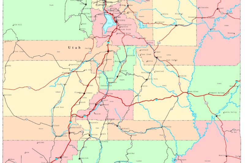 Printable Utah Map
