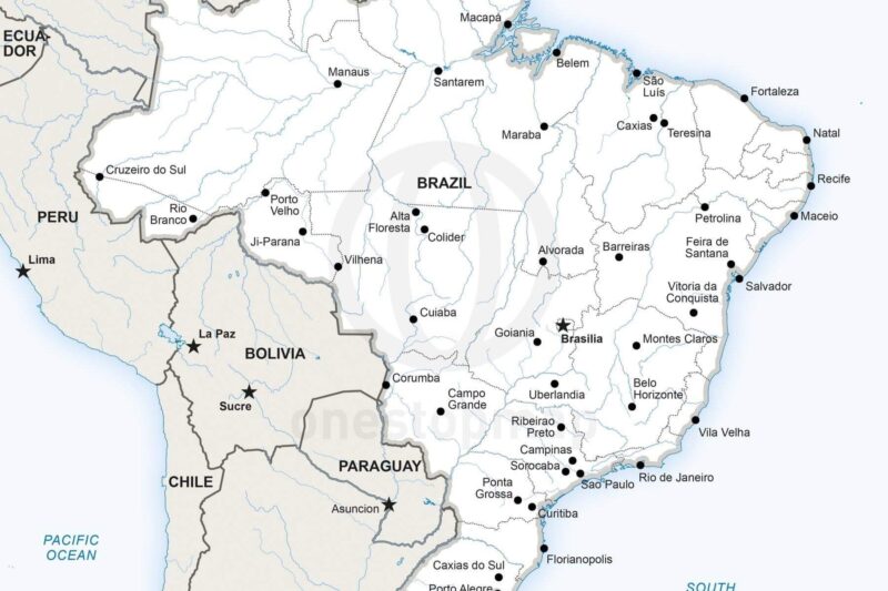 Printable Brazil Map