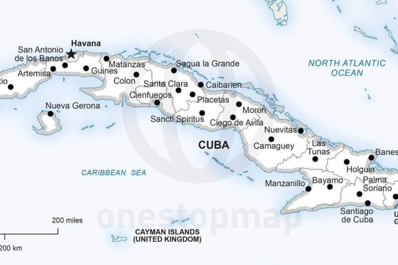Printable Cuban Map