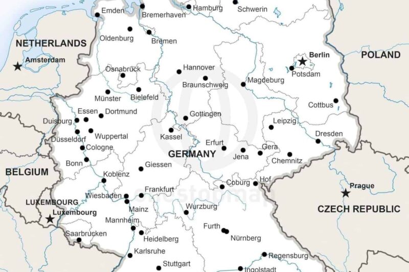 Map Of Germany Printable